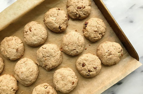 High Vibe Recipe: @rachLmansfield's Super Soft Paleo Maple Pecan Cookies
