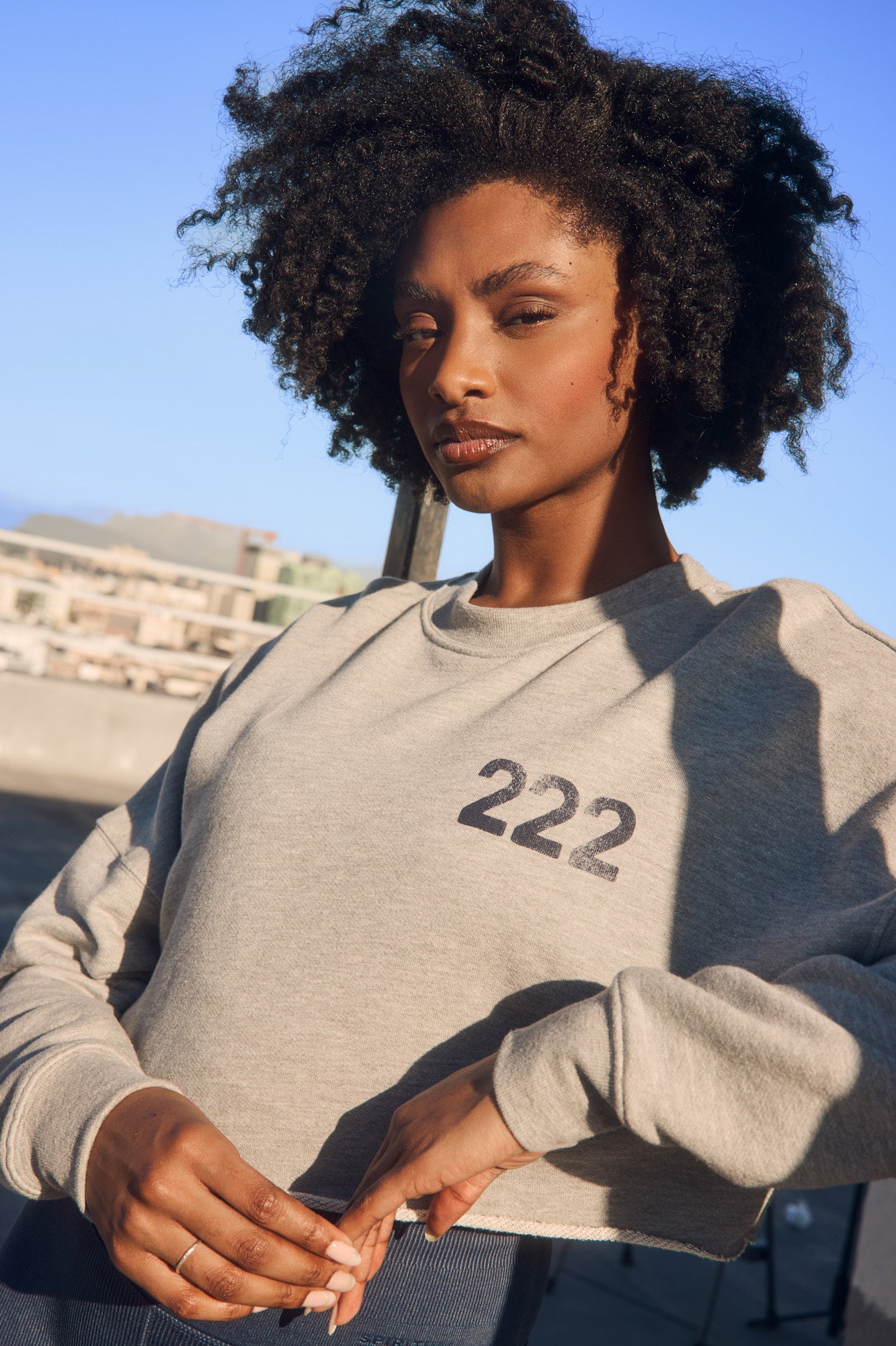 222 Drina Crop Sweatshirt | Spiritual Gangster