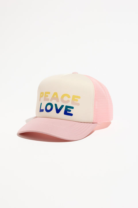 Peace Love Trucker Hat