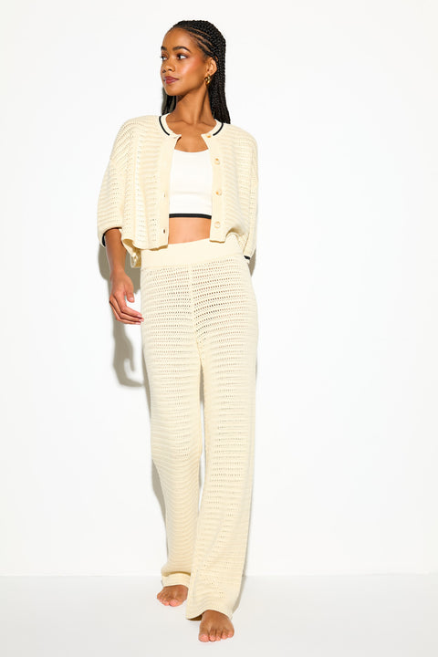 Halston Crochet Pant