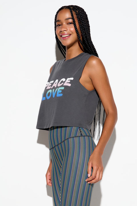 Peace Love Spirit Crop Tank