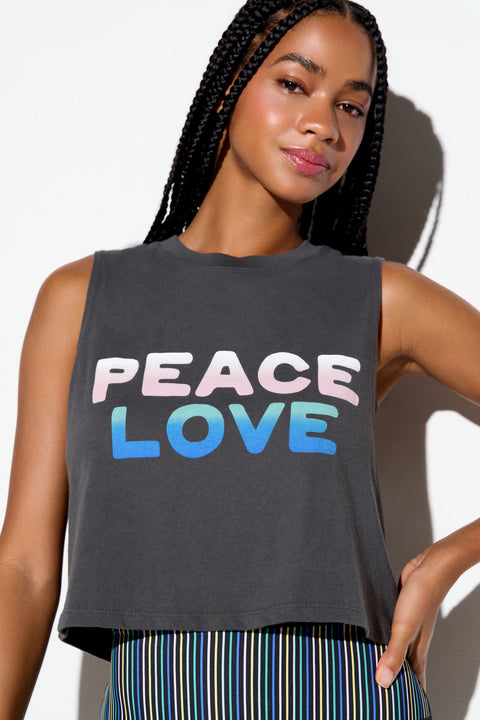 Peace Love Spirit Crop Tank