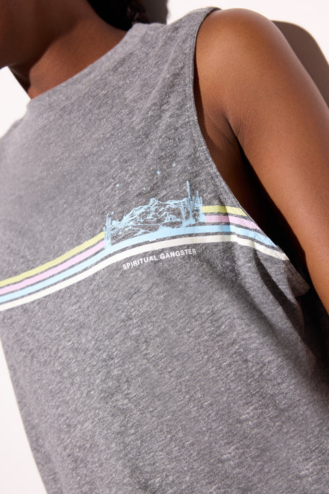 Desert Stripe Spirit Crop Tank