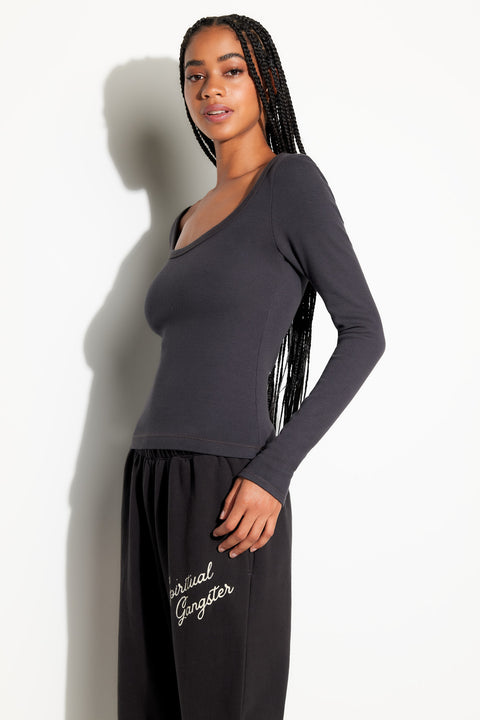 Chrissie Rib L/S Top