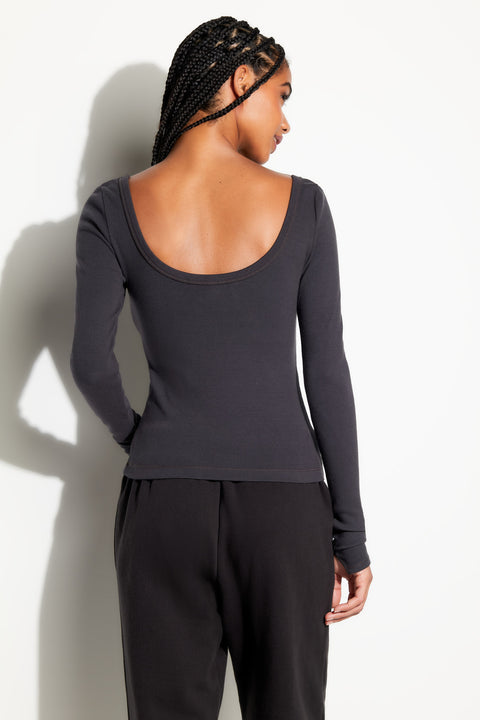 Chrissie Rib L/S Top
