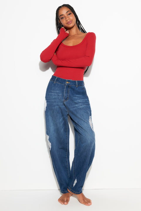 Chrissie Rib L/S Top