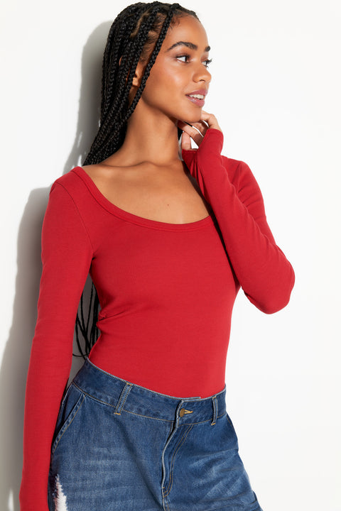 Chrissie Rib L/S Top