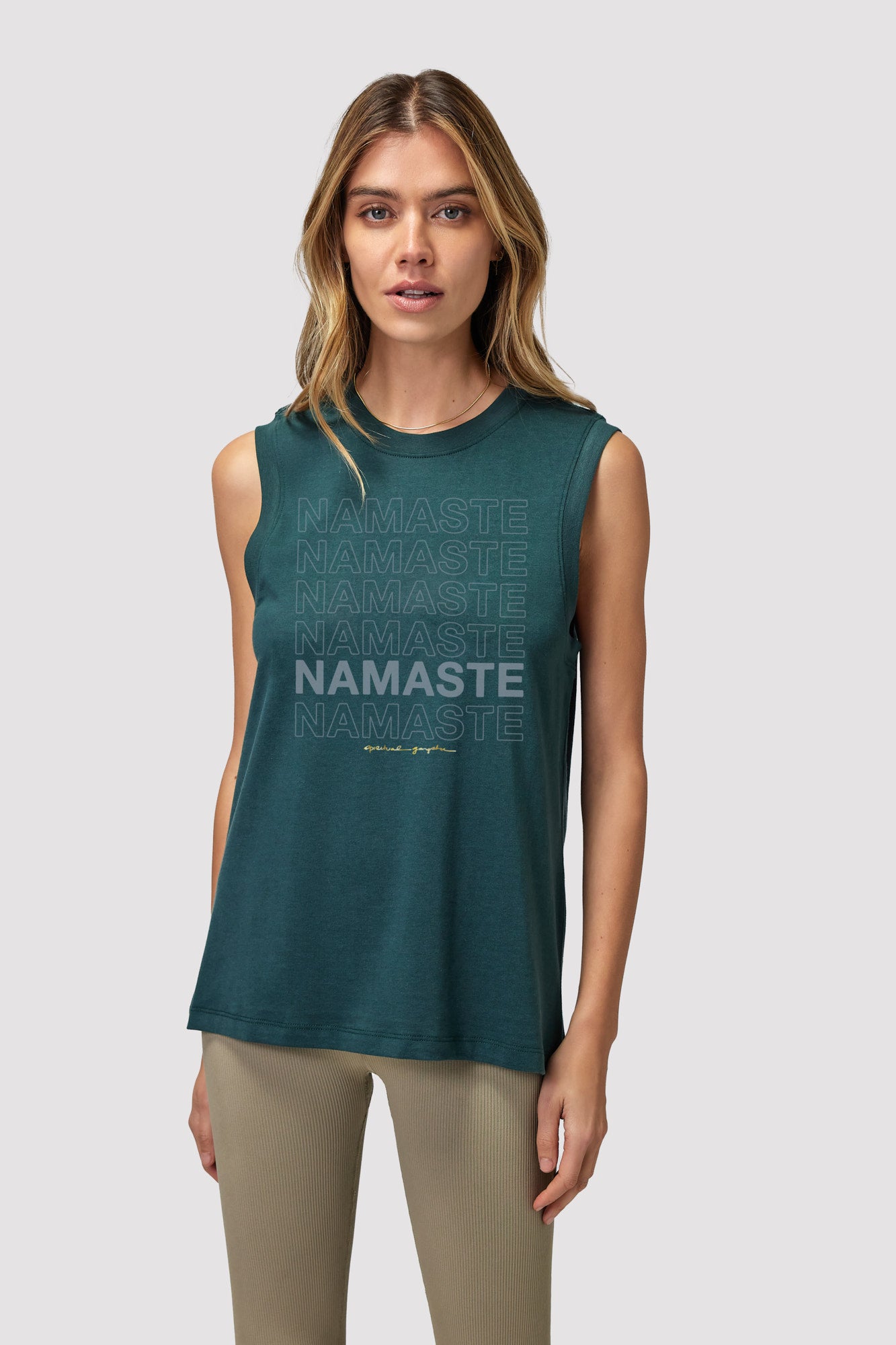 Namaste Irina Muscle Tank-Deep Frst