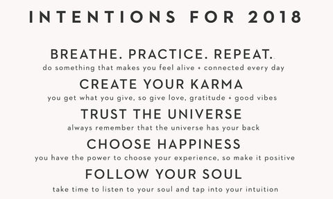 Intentions For The New Year