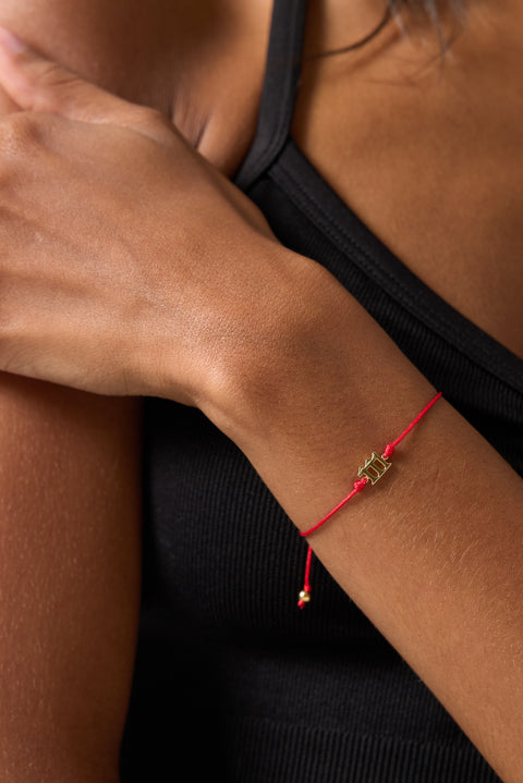 111 Red String Bolo Bracelet