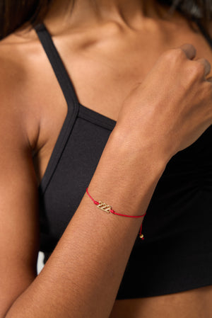 222 Red String Bolo Bracelet
