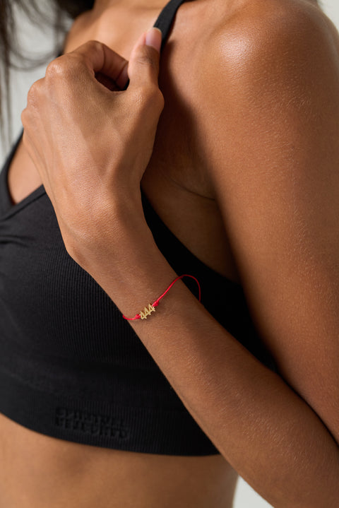 444 Red String Bolo Bracelet
