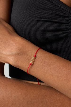 777 Red String Bolo Bracelet
