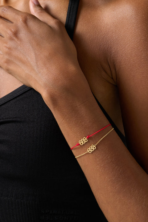 888 Red String Bolo Bracelet