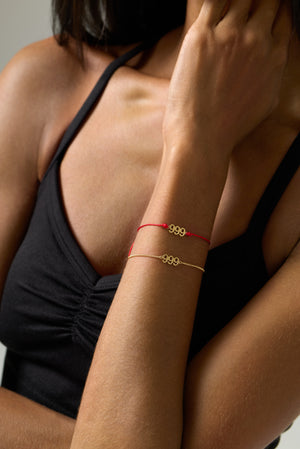 999 Red String Bolo Bracelet