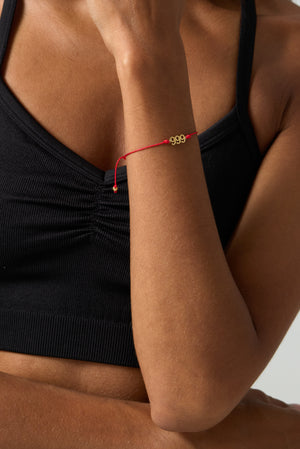 999 Red String Bolo Bracelet