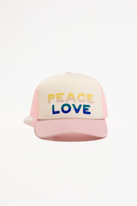 Peace Love Trucker Hat