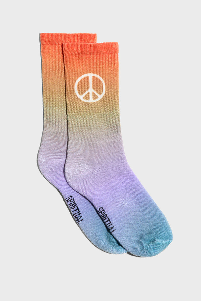 Find Peace Tie Dye Crew Sock