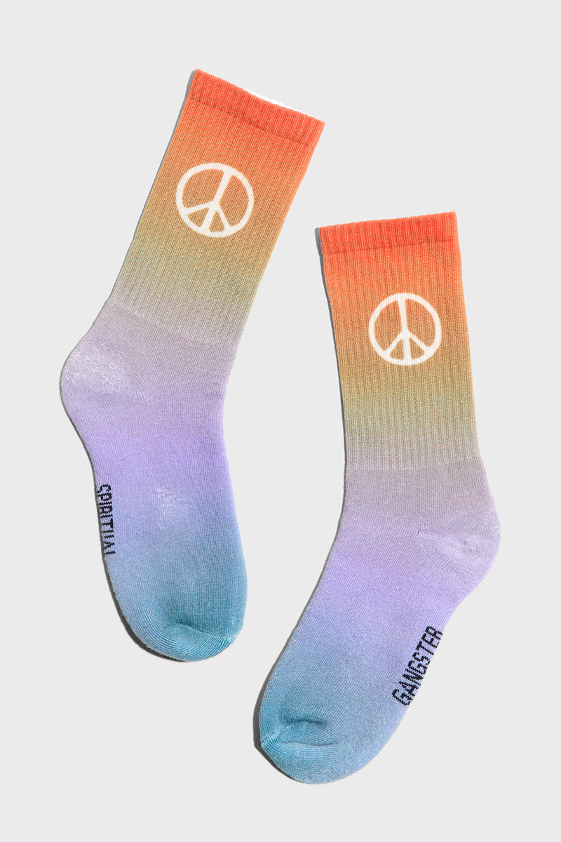 Find Peace Tie Dye Crew Sock