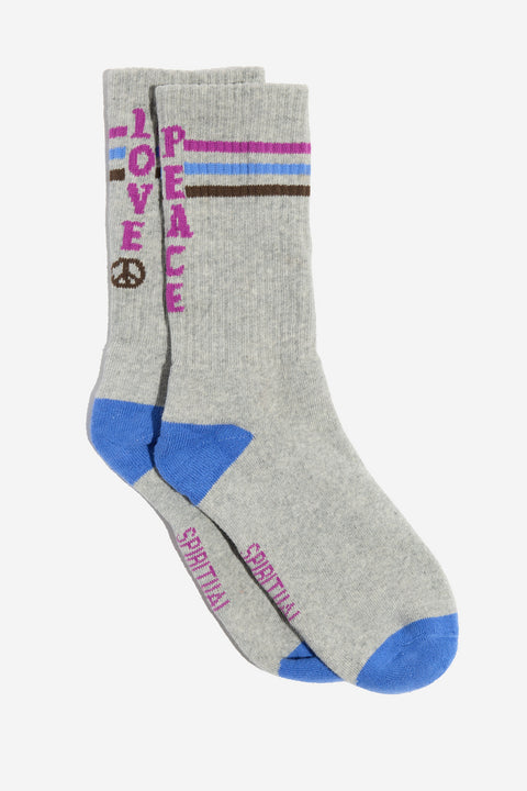 Peace Love Crew Sock