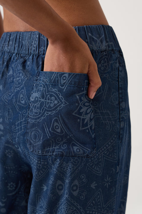 Rumi Chambray Wide Leg Pant