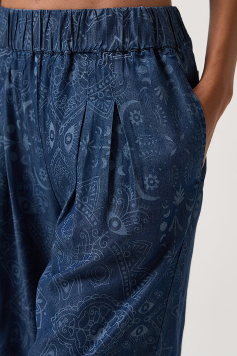 Rumi Chambray Wide Leg Pant