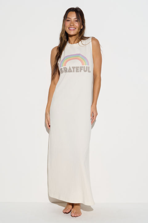 Rainbow Halo Tank Maxi Dress