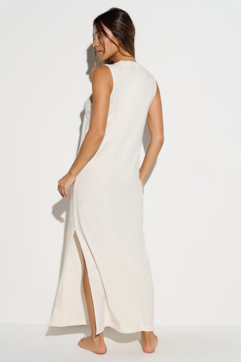 halo maxi dress Spiritual Gangster | Rainbow Halo Tank Maxi Dress in Vintage White