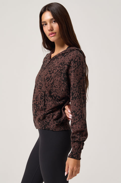 Leopard Knit Shiloh Zip Hoodie