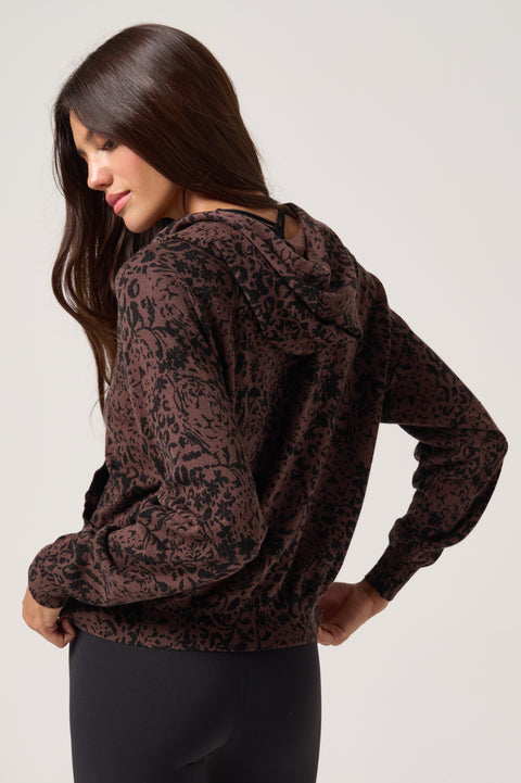 Leopard Knit Shiloh Zip Hoodie