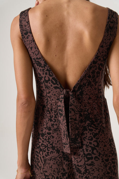 Leopard Boho Knit Jumpsuit