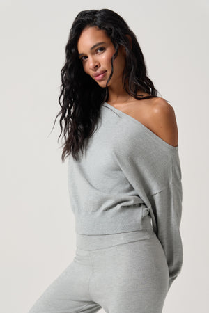 LuxeKnit Jules Off The Shoulder Sweater