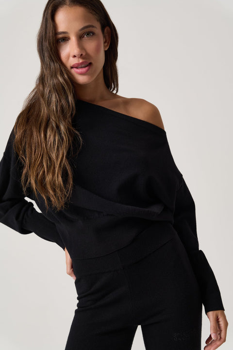 LuxeKnit Jules Off The Shoulder Sweater