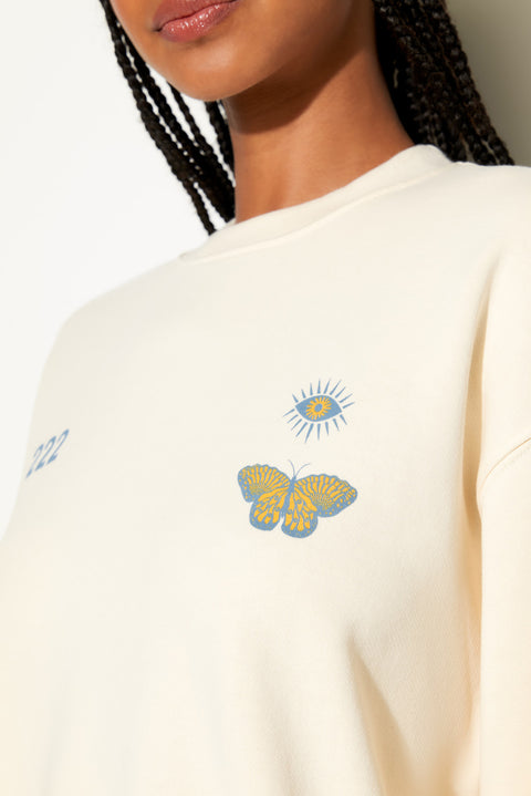 222 Butterfly La Brea Crew Sweatshirt