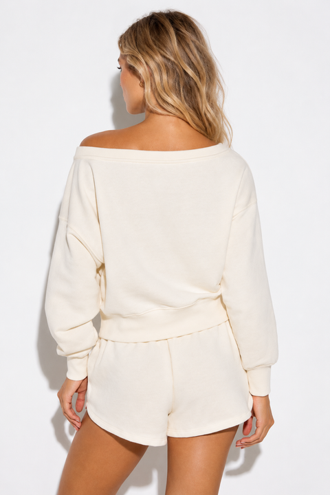 La Vida Off The Shoulder Sweatshirt
