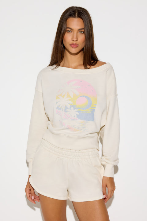 La Vida Off The Shoulder Sweatshirt