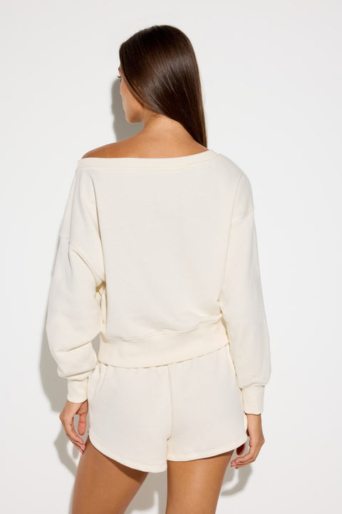 La Vida Off The Shoulder Sweatshirt