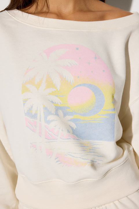 La Vida Off The Shoulder Sweatshirt