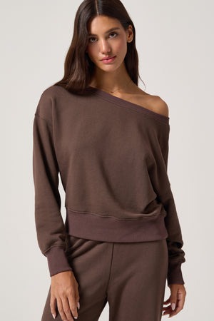 La Vida Off The Shoulder Sweatshirt