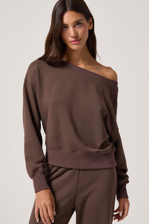 La Vida Off The Shoulder Sweatshirt