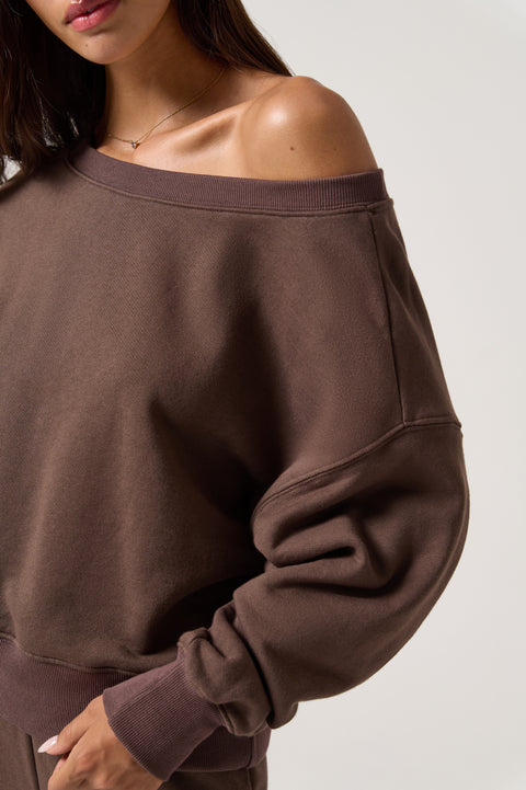 La Vida Off The Shoulder Sweatshirt
