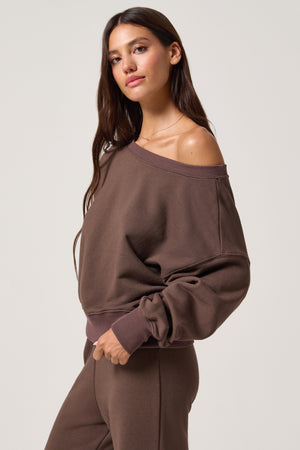 La Vida Off The Shoulder Sweatshirt