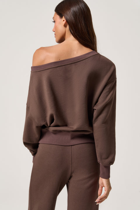 La Vida Off The Shoulder Sweatshirt