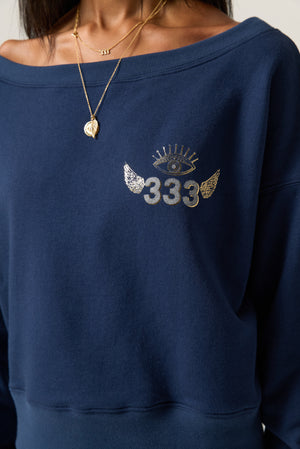 333 La Vida Off The Shoulder Sweatshirt
