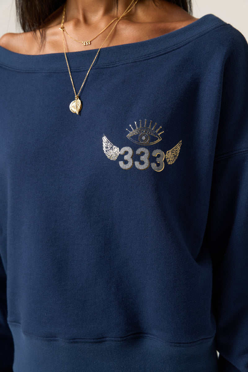 333 La Vida Off The Shoulder Sweatshirt