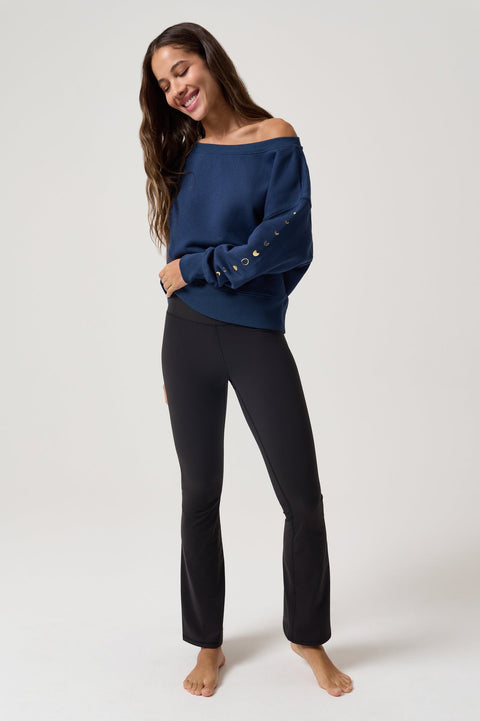 Moon Phases La Vida Off The Shoulder Sweatshirt