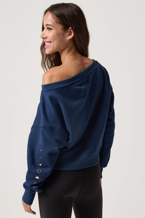 Moon Phases La Vida Off The Shoulder Sweatshirt