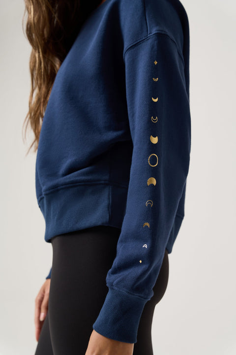 Moon Phases La Vida Off The Shoulder Sweatshirt