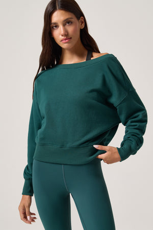 La Vida Off The Shoulder Sweatshirt