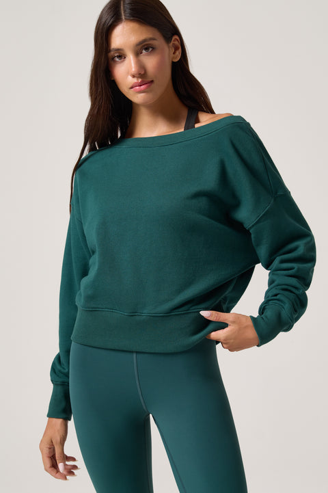 La Vida Off The Shoulder Sweatshirt